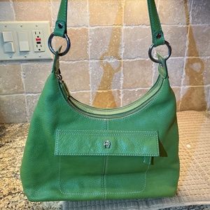 Etienne Aigner Green Leather Bag
